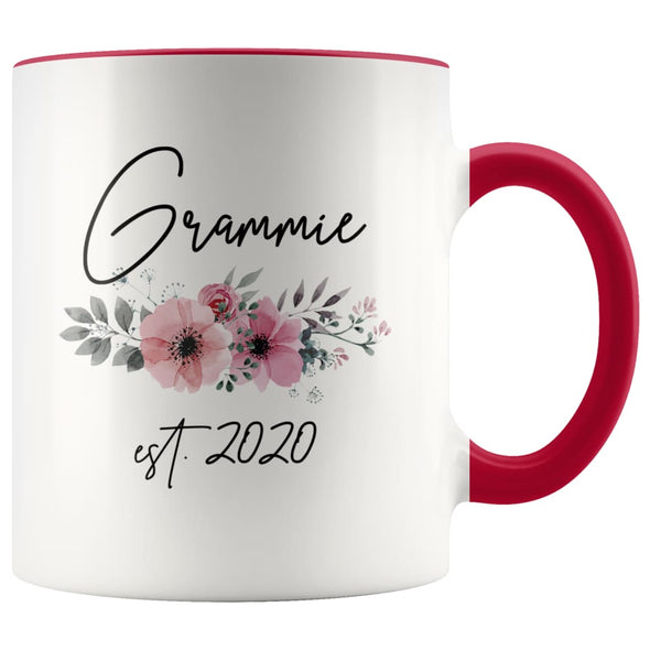 Grammie Est 2020 Pregnancy Announcement Gift to New Grammie Coffee Mug 11oz $14.99 | Red Drinkware