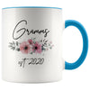Gramms Est 2020 Pregnancy Announcement Gift to New Gramms Coffee Mug 11oz $14.99 | Blue Drinkware