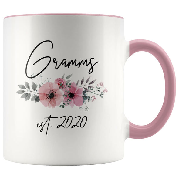 Gramms Est 2020 Pregnancy Announcement Gift to New Gramms Coffee Mug 11oz $14.99 | Pink Drinkware
