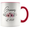 Gramms Est 2020 Pregnancy Announcement Gift to New Gramms Coffee Mug 11oz $14.99 | Red Drinkware