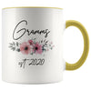 Gramms Est 2020 Pregnancy Announcement Gift to New Gramms Coffee Mug 11oz $14.99 | Yellow Drinkware