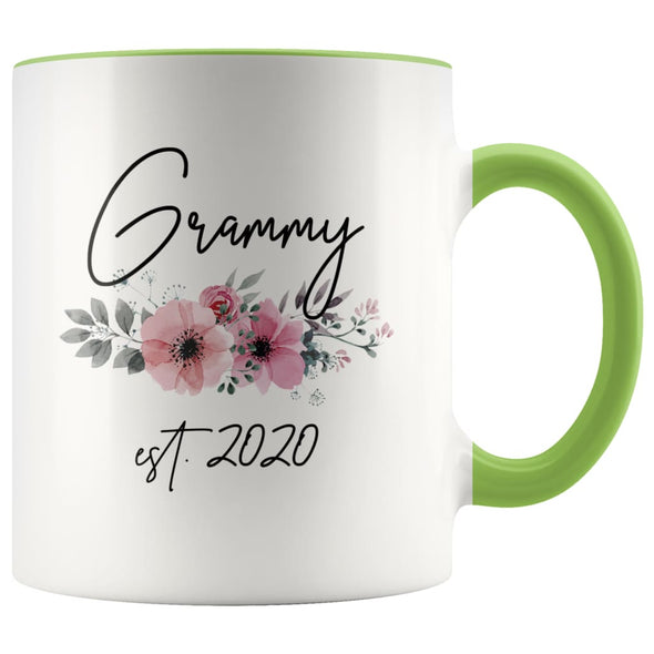 Grammy Est 2020 Pregnancy Announcement Gift to New Grammy Coffee Mug 11oz $14.99 | Green Drinkware