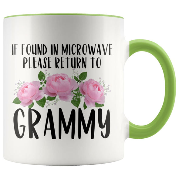 Grammy Gift Ideas for Mother’s Day If Found In Microwave Please Return To Grammy Coffee Mug Tea Cup 11 ounce $14.99 | Green Drinkware