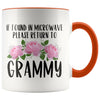 Grammy Gift Ideas for Mother’s Day If Found In Microwave Please Return To Grammy Coffee Mug Tea Cup 11 ounce $14.99 | Orange Drinkware