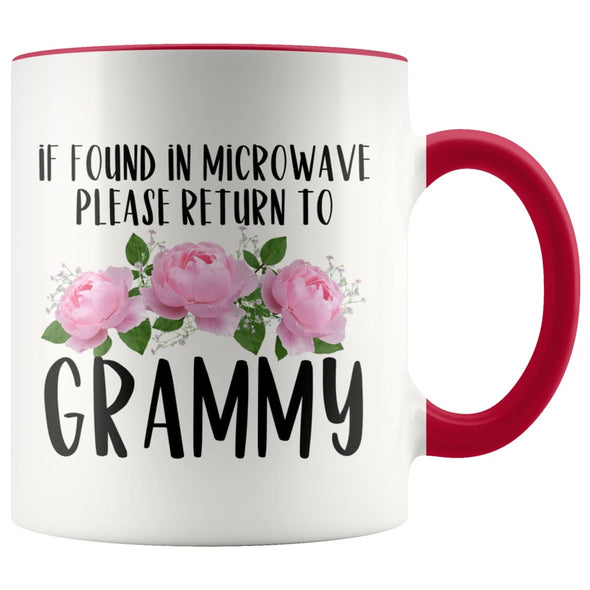 Grammy Gift Ideas for Mother’s Day If Found In Microwave Please Return To Grammy Coffee Mug Tea Cup 11 ounce $14.99 | Red Drinkware