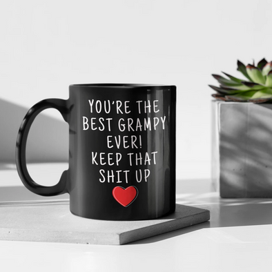 Grampy Gifts Best Grampy Ever Mug Grampy Coffee Mug Grampy Coffee Cup Grampy Gift Coffee Mug Tea Cup Black $19.99 | 11oz - Black Drinkware