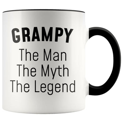Grampy Gifts Grampy The Man The Myth The Legend Grampy Christmas Birthday Coffee Mug $14.99 | Black Drinkware