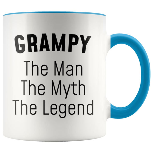 Grampy Gifts Grampy The Man The Myth The Legend Grampy Christmas Birthday Coffee Mug $14.99 | Blue Drinkware