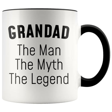 Grandad Gifts Grandad The Man The Myth The Legend Grandad Christmas Birthday Father’s Day Coffee Mug $14.99 | Black Drinkware