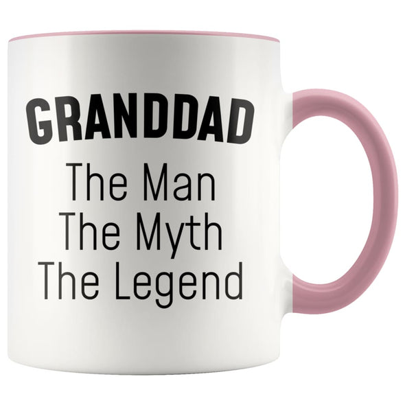 Granddad Gifts Granddad The Man The Myth The Legend Granddad Christmas Grandpa Birthday Father’s Day Coffee Mug $14.99 | Pink Drinkware