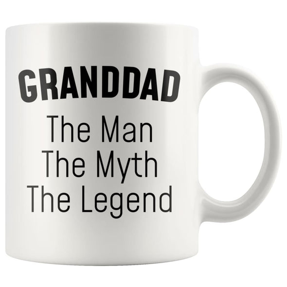 Granddad Gifts Granddad The Man The Myth The Legend Granddad Christmas Grandpa Birthday Father’s Day Coffee Mug $14.99 | White Drinkware