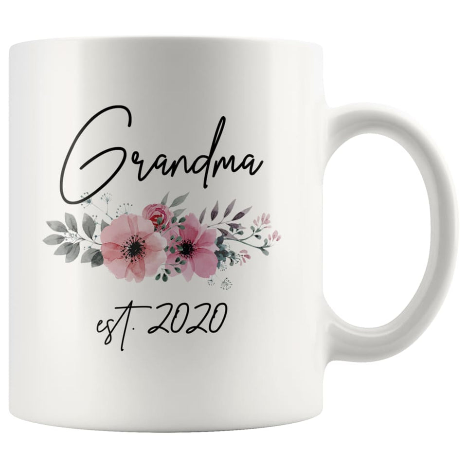 Grandma Est 2020 Pregnancy Announcement Gift to New Grandma Coffee Mug 11oz