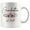 Grandmother Est 2020 Pregnancy Announcement Gift to New Grandmother Coffee Mug 11oz $14.99 | White Drinkware