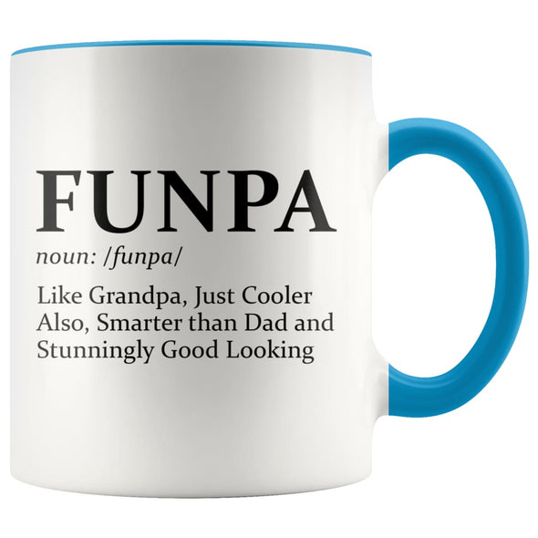 Grandpa Gifts Funpa Definition Funny 11 Ounce Coffee Cup Grandfather Mug Birthday Christmas Father’s Day Gifts $14.99 | Blue Drinkware