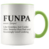 Grandpa Gifts Funpa Definition Funny 11 Ounce Coffee Cup Grandfather Mug Birthday Christmas Father’s Day Gifts $14.99 | Green Drinkware