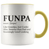 Grandpa Gifts Funpa Definition Funny 11 Ounce Coffee Cup Grandfather Mug Birthday Christmas Father’s Day Gifts $14.99 | Yellow Drinkware