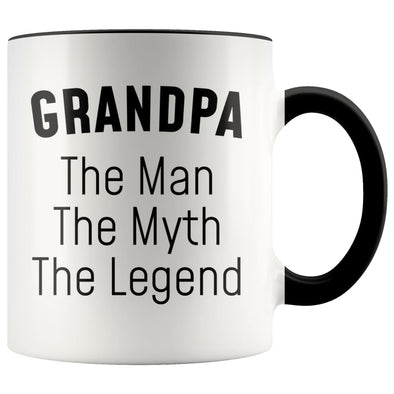 Grandpa Gifts Grandpa The Man The Myth The Legend Grandpa Christmas Birthday Coffee Mug $14.99 | Black Drinkware