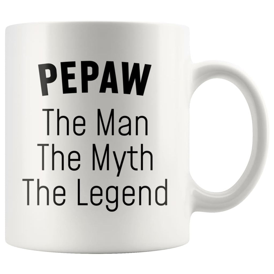 Grandpa Pepaw Gifts Pepaw The Man The Myth The Legend Pepaw Christmas Birthday Father's Day Coffee Mug