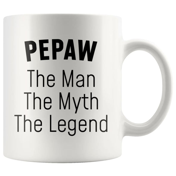 Grandpa Pepaw Gifts Pepaw The Man The Myth The Legend Pepaw Christmas Birthday Father’s Day Coffee Mug $14.99 | White Drinkware