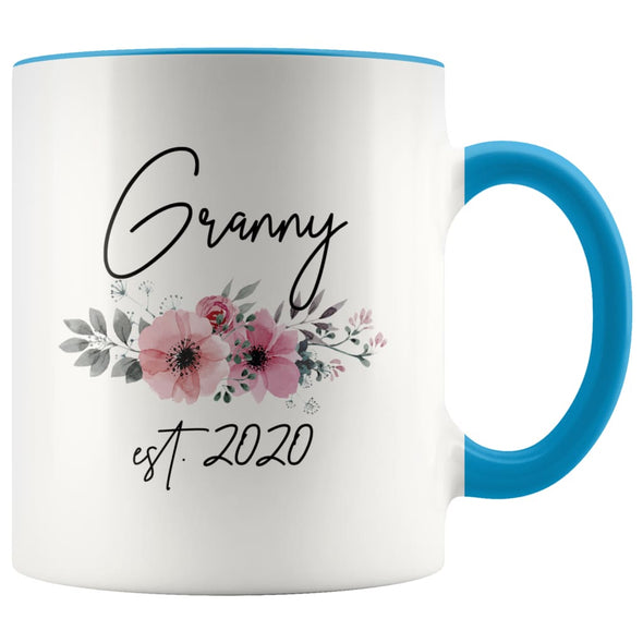 Granny Est 2020 Pregnancy Announcement Gift to New Granny Coffee Mug 11oz $14.99 | Blue Drinkware