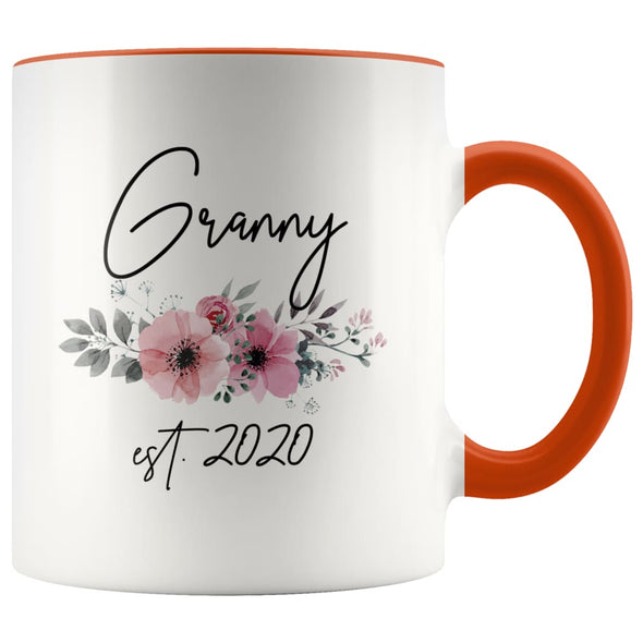 Granny Est 2020 Pregnancy Announcement Gift to New Granny Coffee Mug 11oz $14.99 | Orange Drinkware