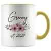 Granny Est 2020 Pregnancy Announcement Gift to New Granny Coffee Mug 11oz $14.99 | Yellow Drinkware
