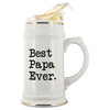Great Papa Gifts Best Papa Ever Beer Stein Unique Papa Gift Idea Fathers Day Birthday Christmas Papa Large 22oz Beer Mug White $39.99 |