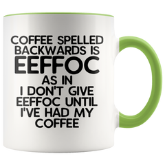 Load image into Gallery viewer, Eeffoc is Coffee Spelled Backwards Funny Coffee Mug Gift For Women, Boss, Friend, Employee, or Spouse