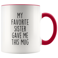 Load image into Gallery viewer, Brother Gift from Sister Brother Coffee Cup Gift for Brother Tea Mug My Favorite Sister Gave Me This Mug
