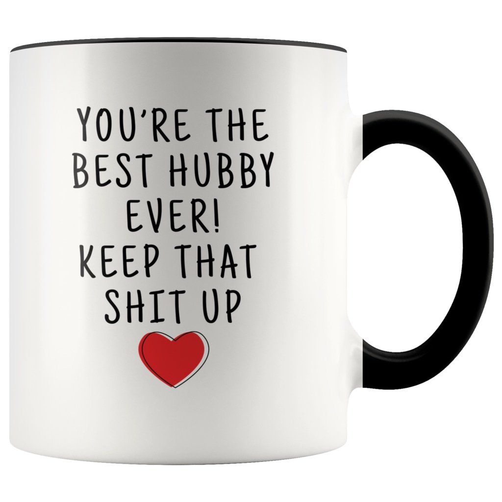 Hubby Gift Ideas: Best Hubby Ever! Mug | Anniversary Gifts for Husband $19.99 | Black Drinkware