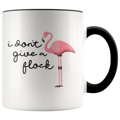 I Don’t Give A Flock Funny Flamingo Coffee Mug Tea Cup 11 ounce $14.99 | Black Drinkware