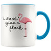 I Don’t Give A Flock Funny Flamingo Coffee Mug Tea Cup 11 ounce $14.99 | Blue Drinkware