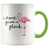 I Don’t Give A Flock Funny Flamingo Coffee Mug Tea Cup 11 ounce $14.99 | Green Drinkware
