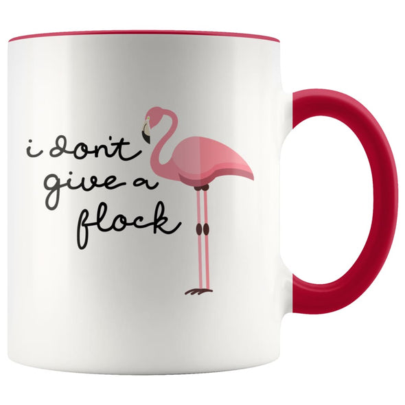 I Don’t Give A Flock Funny Flamingo Coffee Mug Tea Cup 11 ounce $14.99 | Red Drinkware