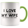 I Love It When My Wife Lets Me Play Video Games | Husband Gift Accent Color Coffee Mug - BackyardPeaks