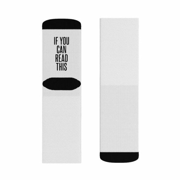 If You Can Read This Bring Me Some Wine Funny Socks for Women & Men $14.99 | All Over Prints