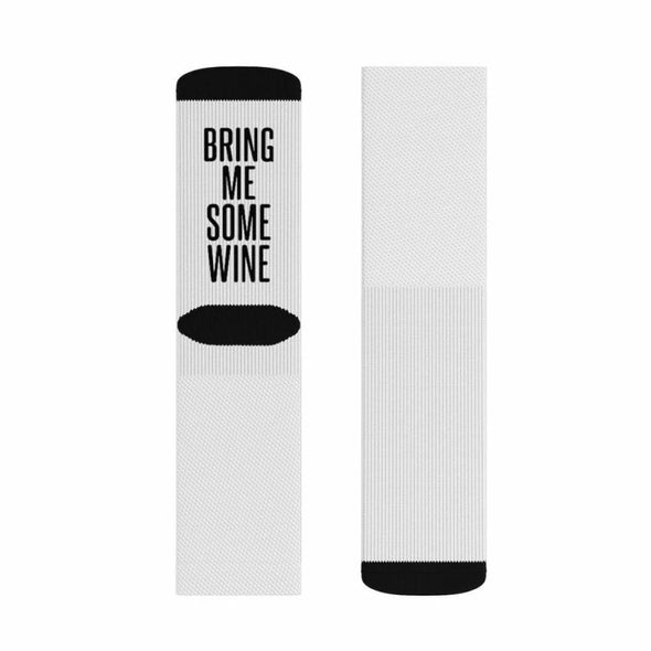 If You Can Read This Bring Me Some Wine Funny Socks for Women & Men $14.99 | All Over Prints
