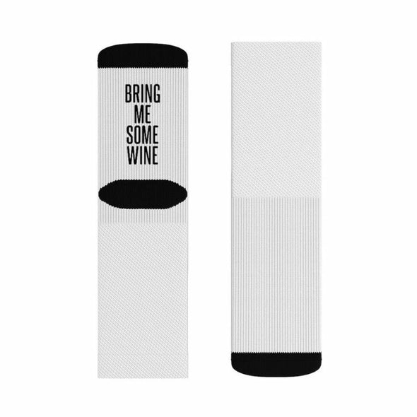 If You Can Read This Bring Me Some Wine Funny Socks for Women & Men $13.99 | S All Over Prints