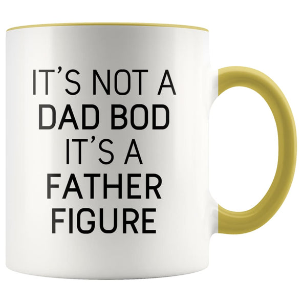 It’s Not A Dad Bod It’s A Father Figure Funny Fathers Day Gift Dad Coffee Mug Tea Cup 11oz $14.99 | Yellow Drinkware