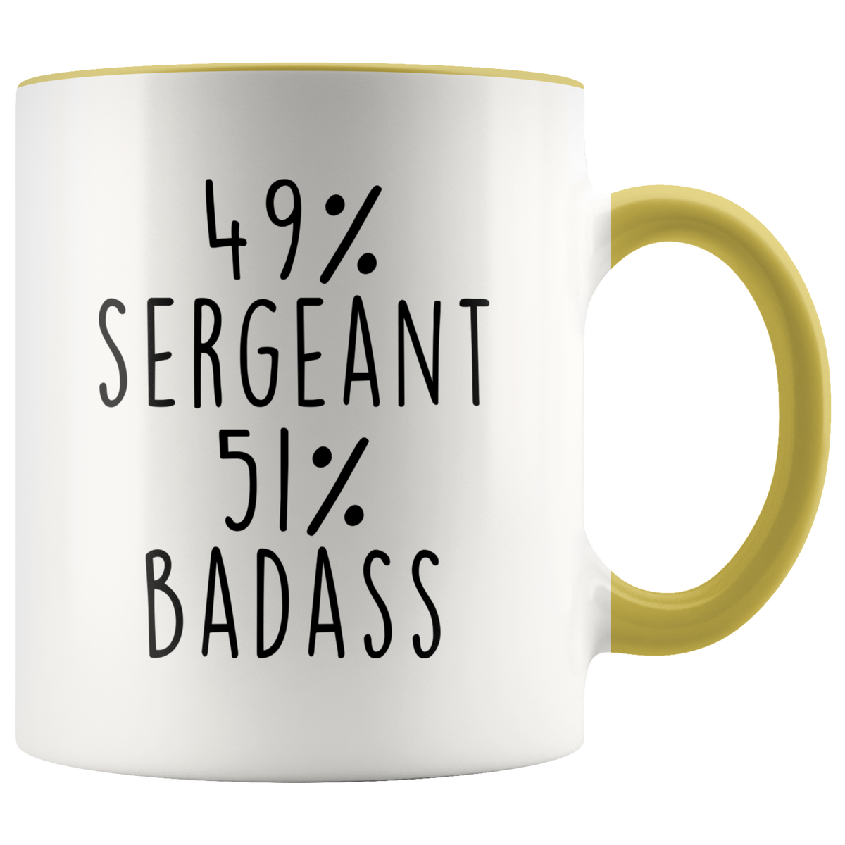 Sergeant Gifts Police Sgt Coffee Cup 49% Sergeant 51% Badass Funny Sergeant Mug — photo 8
