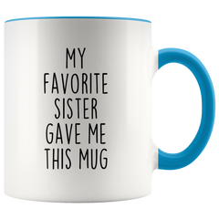 Load image into Gallery viewer, Brother Gift from Sister Brother Coffee Cup Gift for Brother Tea Mug My Favorite Sister Gave Me This Mug