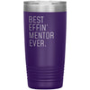 Mentor Gifts Best Effin’ Mentor Ever Funny Coworker Birthday Christmas Thank You Gift for Mentor Insulated Tumbler 20oz $24.99 | Purple 
