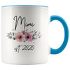 Mimi Est 2020 Pregnancy Announcement Gift to New Mimi Grandma Coffee Mug 11oz $14.99 | Blue Drinkware