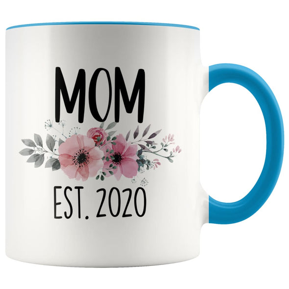 Mom Est 2020 New Mom Expecting Mother Coffee Mug Tea Cup 11 ounce $14.99 | Blue Drinkware