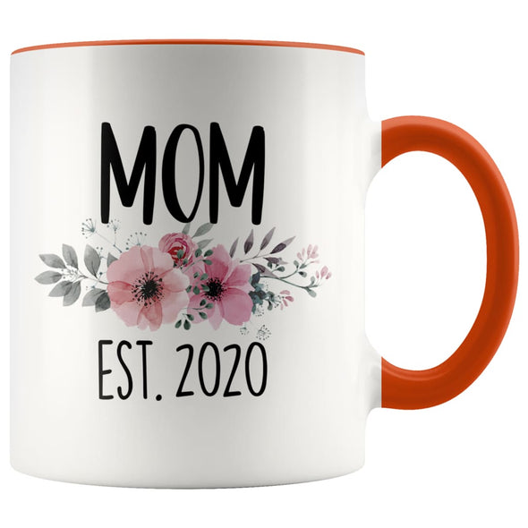 Mom Est 2020 New Mom Expecting Mother Coffee Mug Tea Cup 11 ounce $14.99 | Orange Drinkware