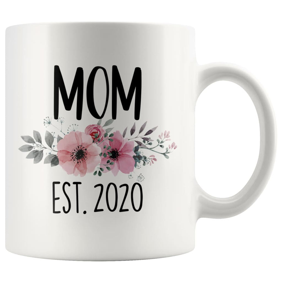 Mom Est 2020 New Mom Expecting Mother Coffee Mug Tea Cup 11 ounce