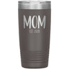 Mom Est 2020 New Mom Gift Custom or Personalized Year Insulated Travel Mug Vacuum Tumbler 20oz $29.99 | Pewter Tumblers