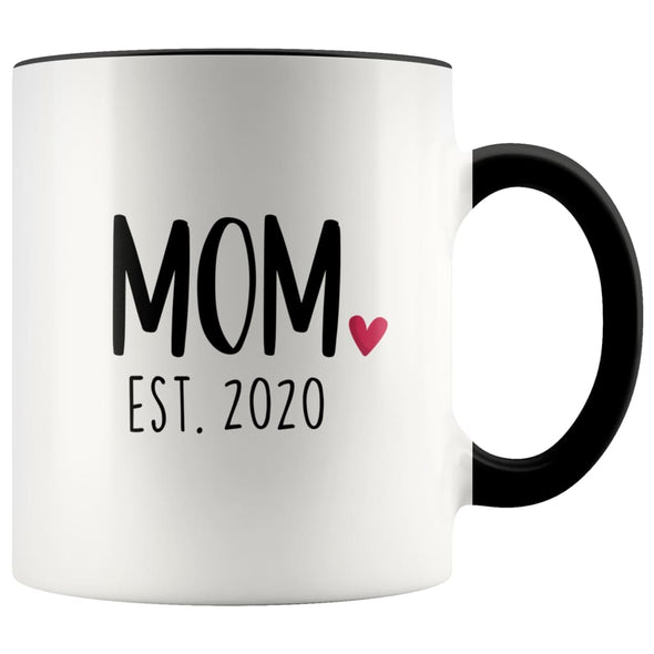 Mom Est. 2020 New Mom Gift First Mothers Day Gift Personalized Expecting Mom Coffee Mug Tea Cup $14.99 | Black Drinkware