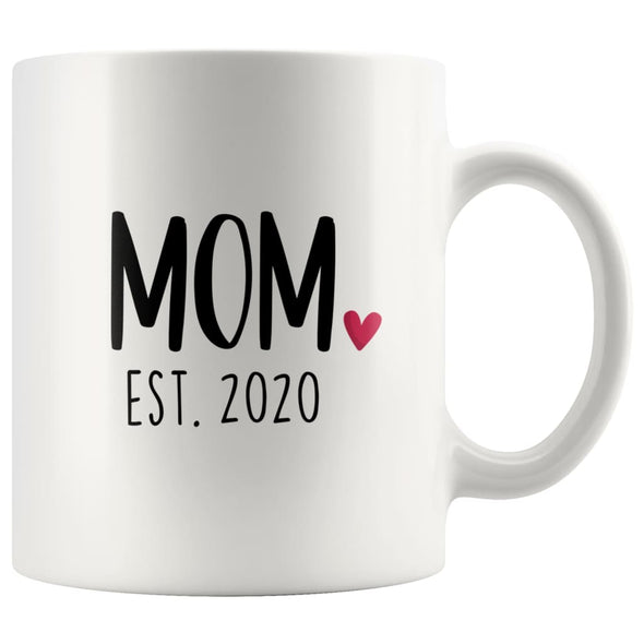 Mom Est. 2020 New Mom Gift First Mothers Day Gift Personalized Expecting Mom Coffee Mug Tea Cup $14.99 | White Drinkware