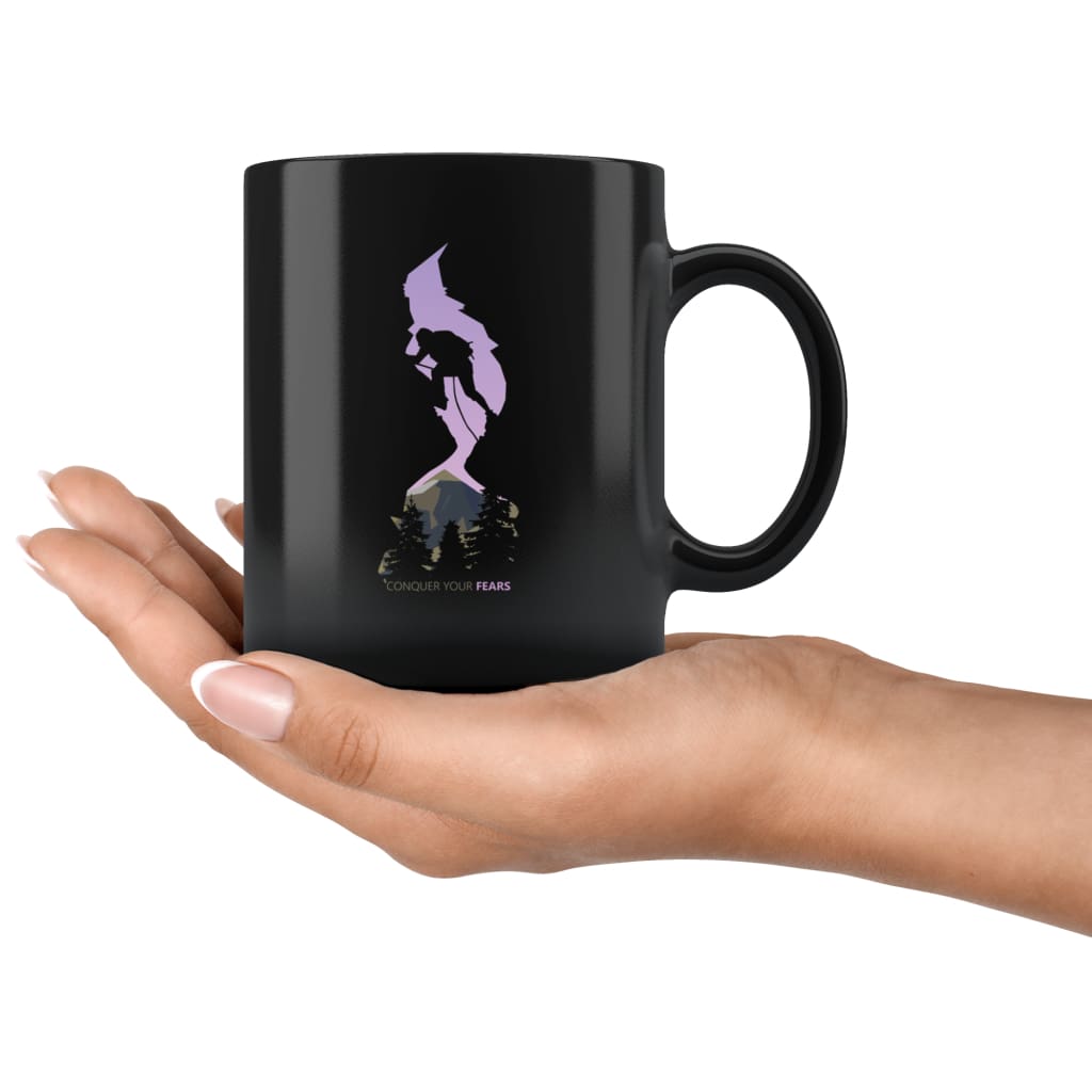 Motivational Climbing Coffee Mug - Conquer Your Fears Mug - BackyardPeaks